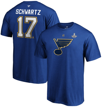 St. Louis Blues pánske tričko Jaden Schwartz  2019 Stanley Cup Champions Authentic Stack Name & Number
