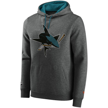 San Jose Sharks pánska mikina s kapucňou Iconic Back To Basics Overhead