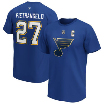 St. Louis Blues pánske tričko Alex Pietrangelo #27 Iconic Name & Number Graphic
