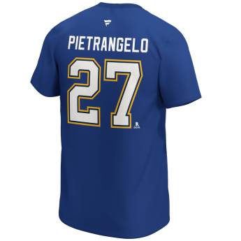 St. Louis Blues pánske tričko Alex Pietrangelo #27 Iconic Name & Number Graphic