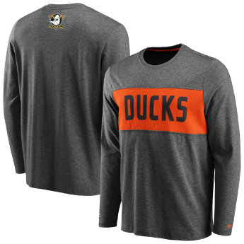 Anaheim Ducks pánske tričko s dlhým rukávom Iconic Back to Basics Long Sleeve Shirt