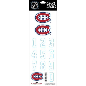 Montreal Canadiens samolepky na helmu Decals White