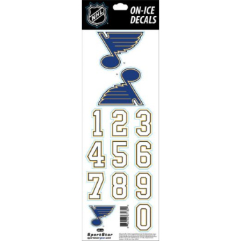 St. Louis Blues samolepky na helmu Decals White