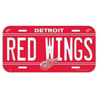 Detroit Red Wings ceduľa na stenu License Plate Banner