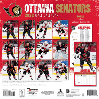 Ottawa Senators kalendár 2022 wall calendar