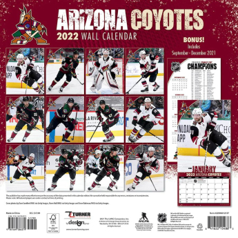 Arizona Coyotes kalendár 2022 wall calendar