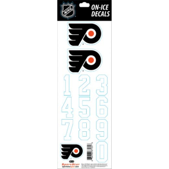 Philadelphia Flyers samolepky na helmu decals white