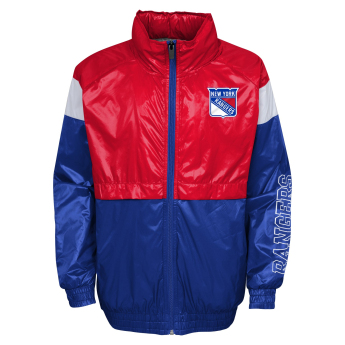 New York Rangers detská bunda s kapucňou Goal Line Stance Full-Zip Windbreaker