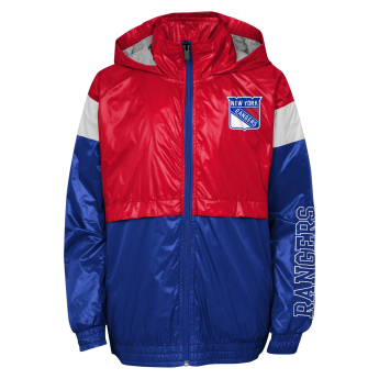 New York Rangers detská bunda s kapucňou Goal Line Stance Full-Zip Windbreaker