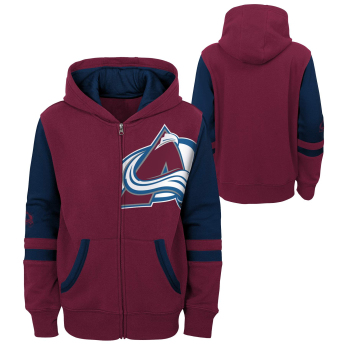 Colorado Avalanche detská mikina s kapucňou faceoff colorblocked fleece full-zip