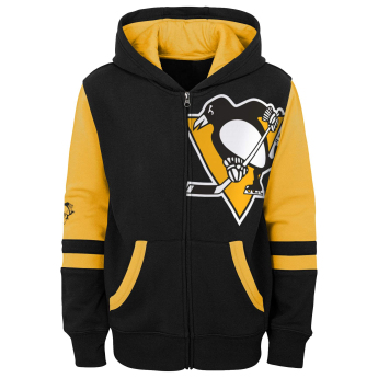 Pittsburgh Penguins detská mikina s kapucňou faceoff colorblocked fleece full-zip