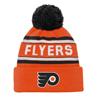 Philadelphia Flyers detská zimná čiapka wordmark cuffed pom