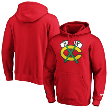 Chicago Blackhawks pánska mikina s kapucňou mid essentials crest graphic hoodie red