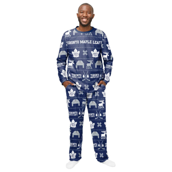 Toronto Maple Leafs pánske pyžamo ugly holiday pajamas nhl