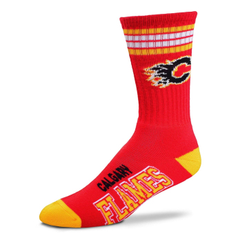 Calgary Flames ponožky 4 stripes crew