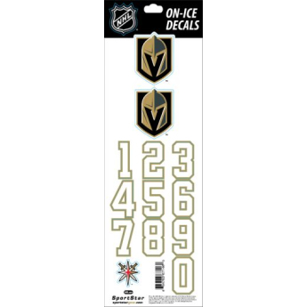 Vegas Golden Knights samolepky na helmu decals gold