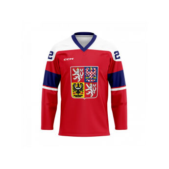 Hokejové reprezentácie hokejový dres Czech Republic red embroidered