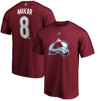 Colorado Avalanche pánske tričko Cale Makar #8 Name & Number T-Shirt - Burgundy