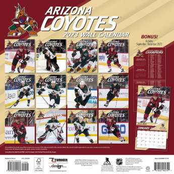 Arizona Coyotes kalendár 2023 Wall Calendar