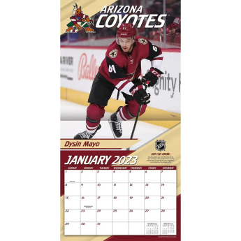 Arizona Coyotes kalendár 2023 Wall Calendar