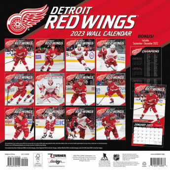 Detroit Red Wings kalendár 2023 Wall