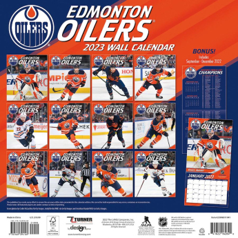 Edmonton Oilers kalendár 2023 Wall Calendar