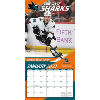San Jose Sharks kalendár 2023 Wall
