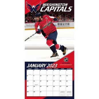 Washington Capitals kalendár Alexander Ovechkin #8 2023 Wall Calendar