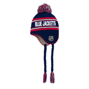 Columbus Blue Jackets detská zimná čiapka Jacquard Tassel