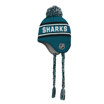 San Jose Sharks detská zimná čiapka Jacquard Tassel