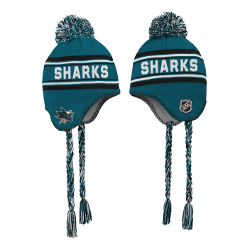 San Jose Sharks detská zimná čiapka Jacquard Tassel