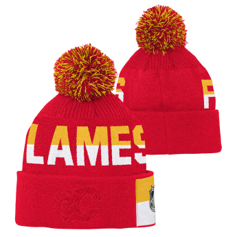 Calgary Flames detská zimná čiapka Faceoff Jacquard Knit