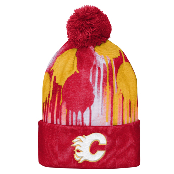Calgary Flames detská zimná čiapka Paint Splatter Cuffed