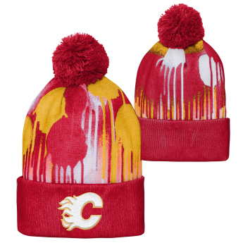 Calgary Flames detská zimná čiapka Paint Splatter Cuffed
