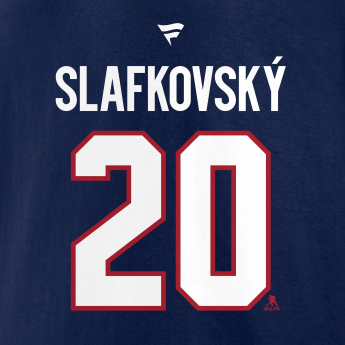 Montreal Canadiens pánske tričko Juraj Slafkovsky #20 Stack Logo Name & Number Blue