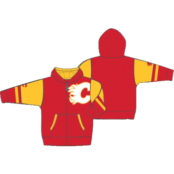 Calgary Flames detská mikina s kapucňou Faceoff Colorblocked Fleece Full-Zip