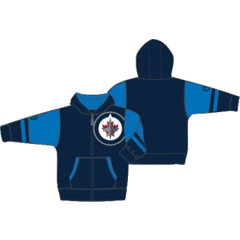 Winnipeg Jets detská mikina s kapucňou Faceoff Colorblocked Fleece Full-Zip