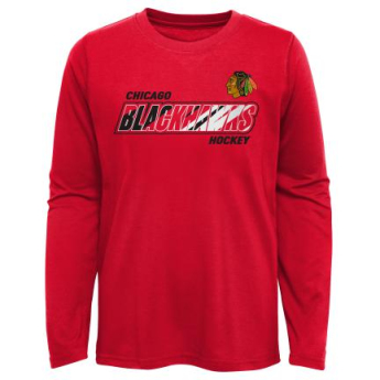 Chicago Blackhawks detské tričko s dlhým rukávom Rink Reimagined LS Ultra red