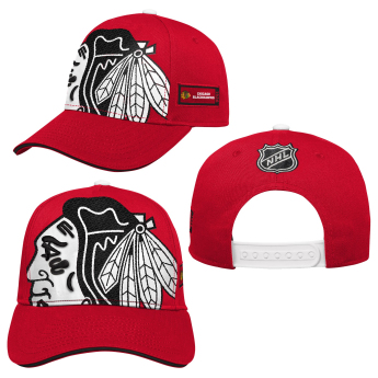 Chicago Blackhawks detská čiapka baseballová šiltovka Big Face red