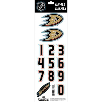 Anaheim Ducks samolepky na helmu Decals Orange