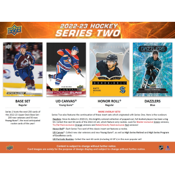 NHL boxy hokejové karty NHL 2022-23 Upper Deck Series 2 Blaster Box