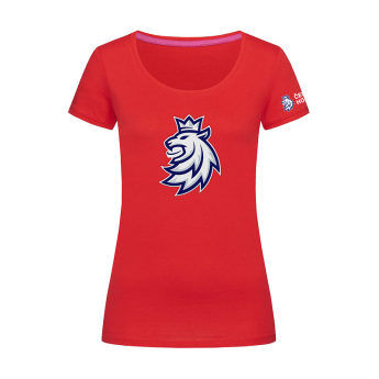 Hokejové reprezentácie dámske tričko Czech republic logo lion red