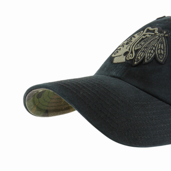 Chicago Blackhawks čiapka baseballová šiltovka Ballpark Camo 47 CLEAN UP NHL black