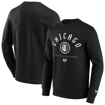 Chicago Blackhawks pánska mikina College Stamp Hoodie Sweatshirt black