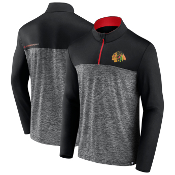 Chicago Blackhawks pánska mikina Iconic Defender 1/4 Zip black