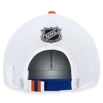 Edmonton Oilers čiapka baseballová šiltovka Draft 2023 Podium Trucker Adjustable Authentic Pro