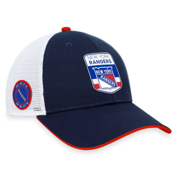 New York Rangers čiapka baseballová šiltovka Draft 2023 Podium Trucker Adjustable Authentic Pro