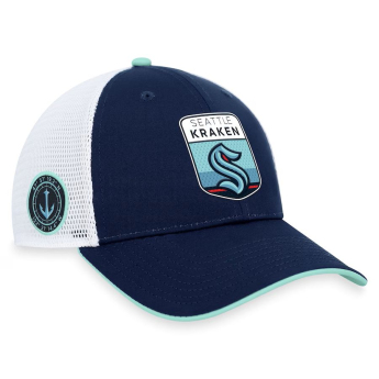 Seattle Kraken čiapka baseballová šiltovka Draft 2023 Podium Trucker Adjustable Authentic Pro