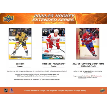 NHL boxy hokejové karty NHL 2022-23 Upper Deck Extended Series Blaster Box