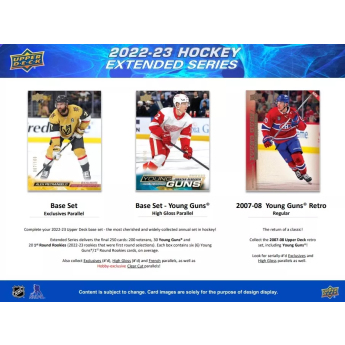 NHL boxy hokejové karty NHL 2022-23 Upper Deck Extended Series Hobby Box